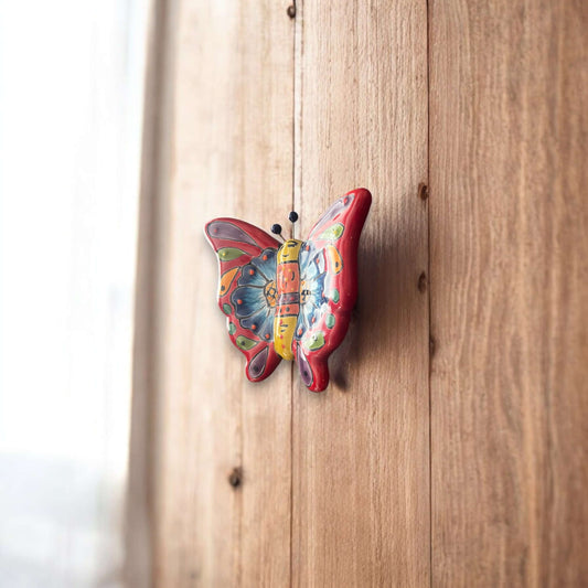 Talavera Butterfly Wall Hanging - Mexican Folk Art