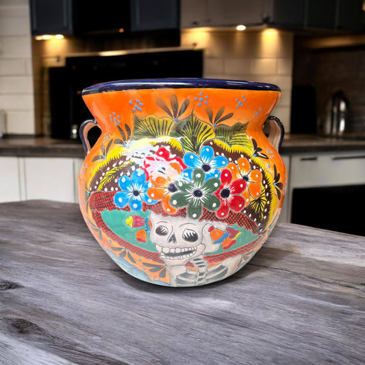 Talavera Catrina Planter | Hand-Painted Decor