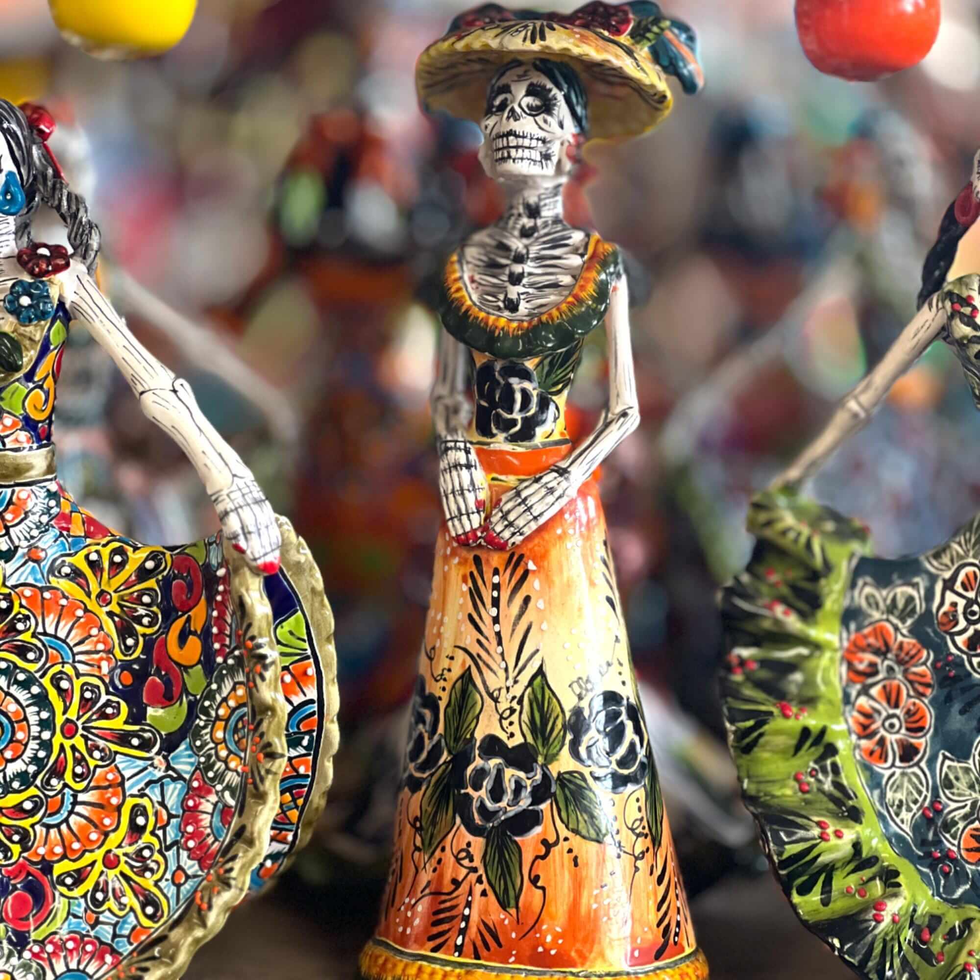 Talavera Catrina Skeleton Figurine