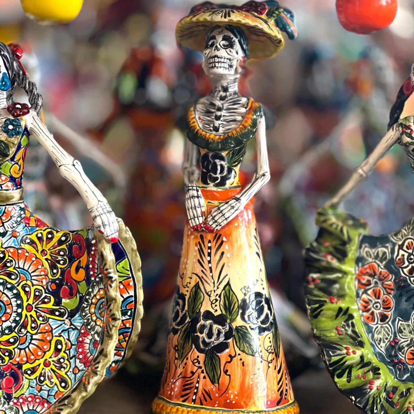 Talavera Catrina Skeleton Figurine