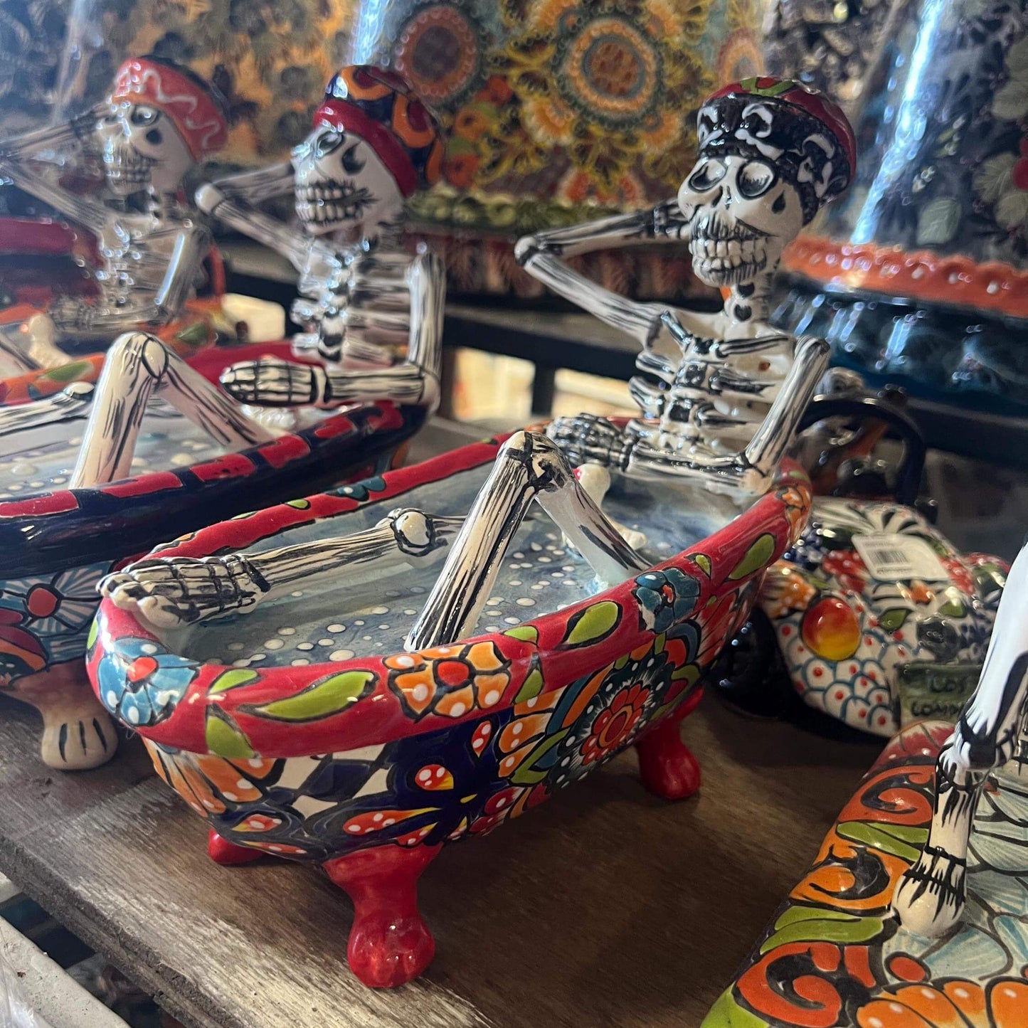 Talavera Day of the Dead Figurine | Skeleton Art