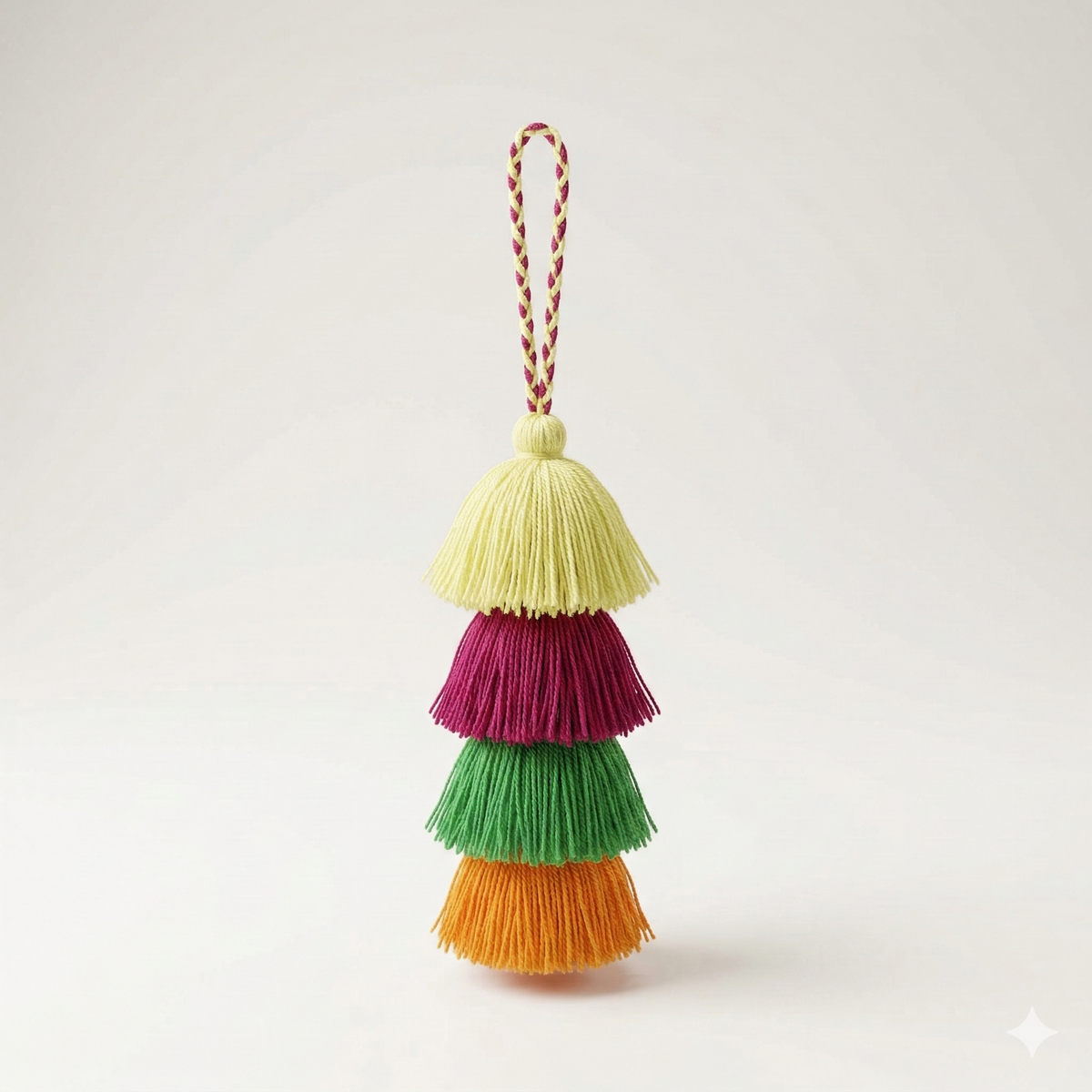 Waterfall Tassel Zipper Pull | Colorful Handmade Charm from Mexico