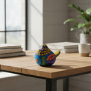 The Talavera Hub handcrafted ceramic Alebrije bird figurine with vibrant hand-painted Mexican folk art patterns