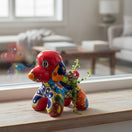The Talavera Hub handcrafted ceramic poodle planter featuring vibrant hand-painted Mexican folk art patterns.