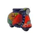 Tiny Talavera Scooter Planter - white background product view 3