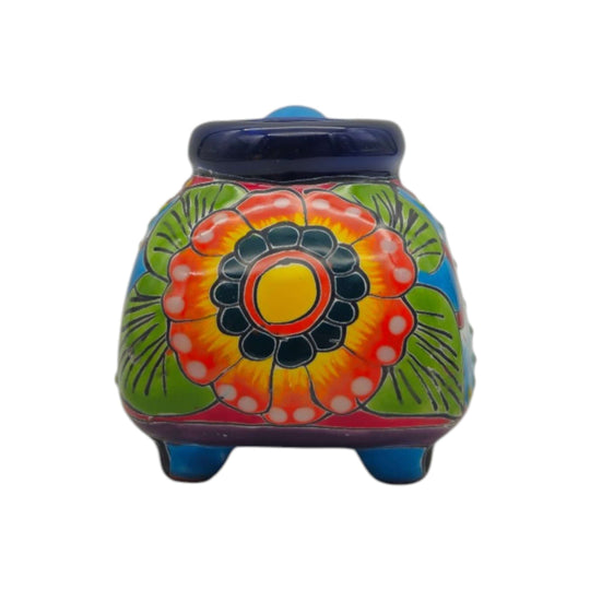 Tiny Talavera Scooter Planter - white background product view 4