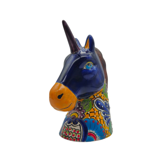 Talavera Unicorn Figurine - white background product view 5
