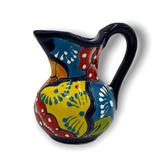 Vibrant 3-Piece Talavera Coffee Set | Handmade Mexican Pottery - colorful hand-painted Talavera pitcher from Guanajuato, lead-free glazed