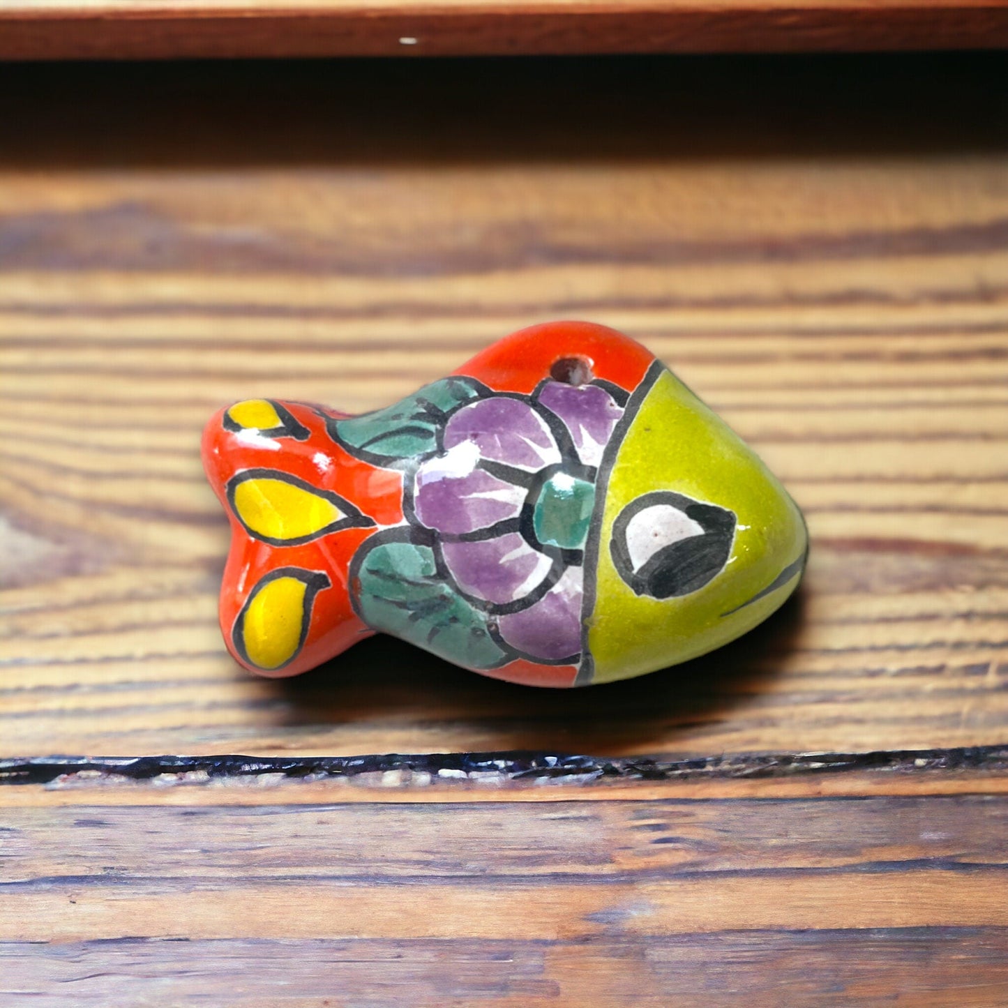 Vibrant Talavera Fish Ornament | Handcrafted Mexican Ceramic Fish (Small)